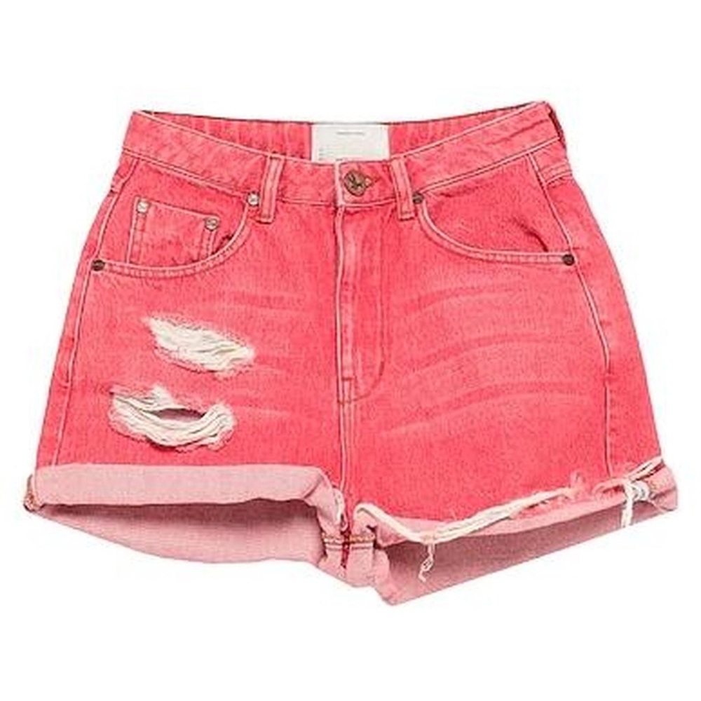 One Teaspoon Red Denim Shorts